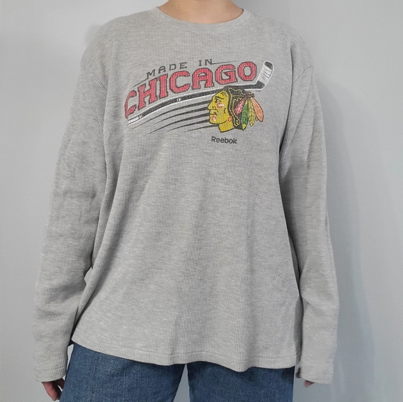 Reebok Other - Chicago Blackhawks Waffle Knit Shirt